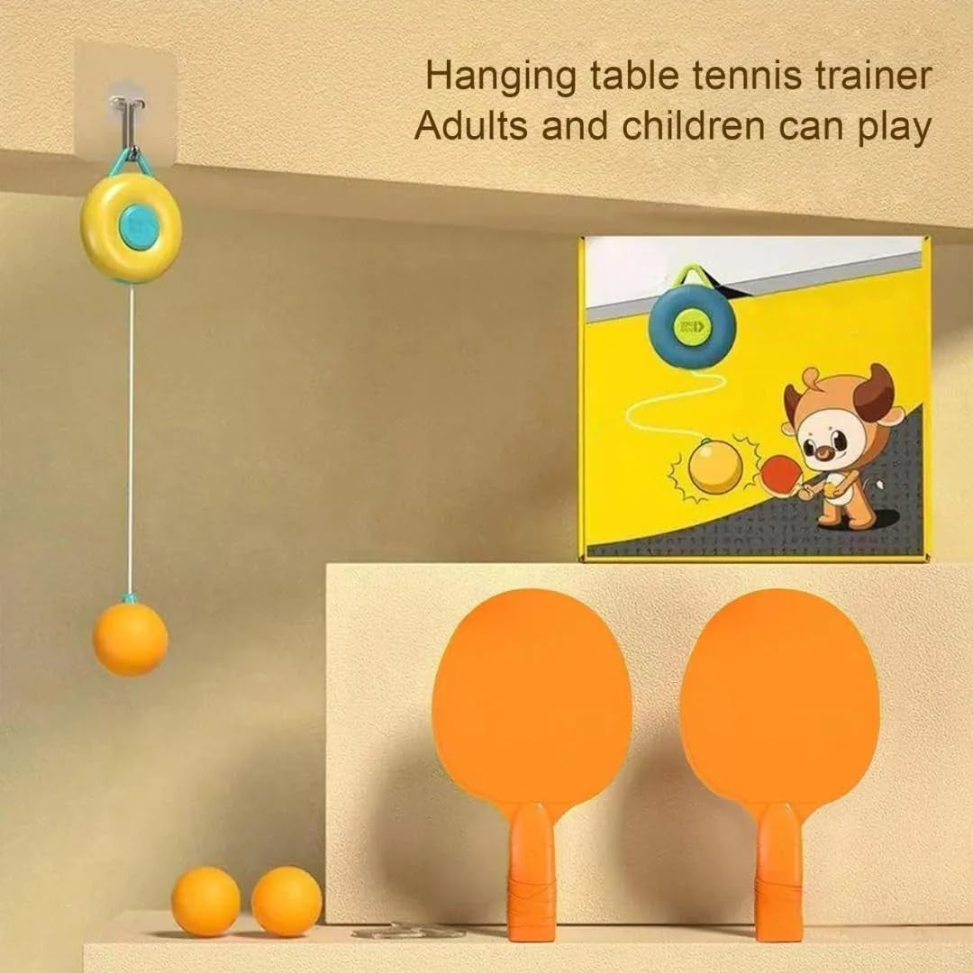 Hanging Table Tennis Play Set (Yellow)