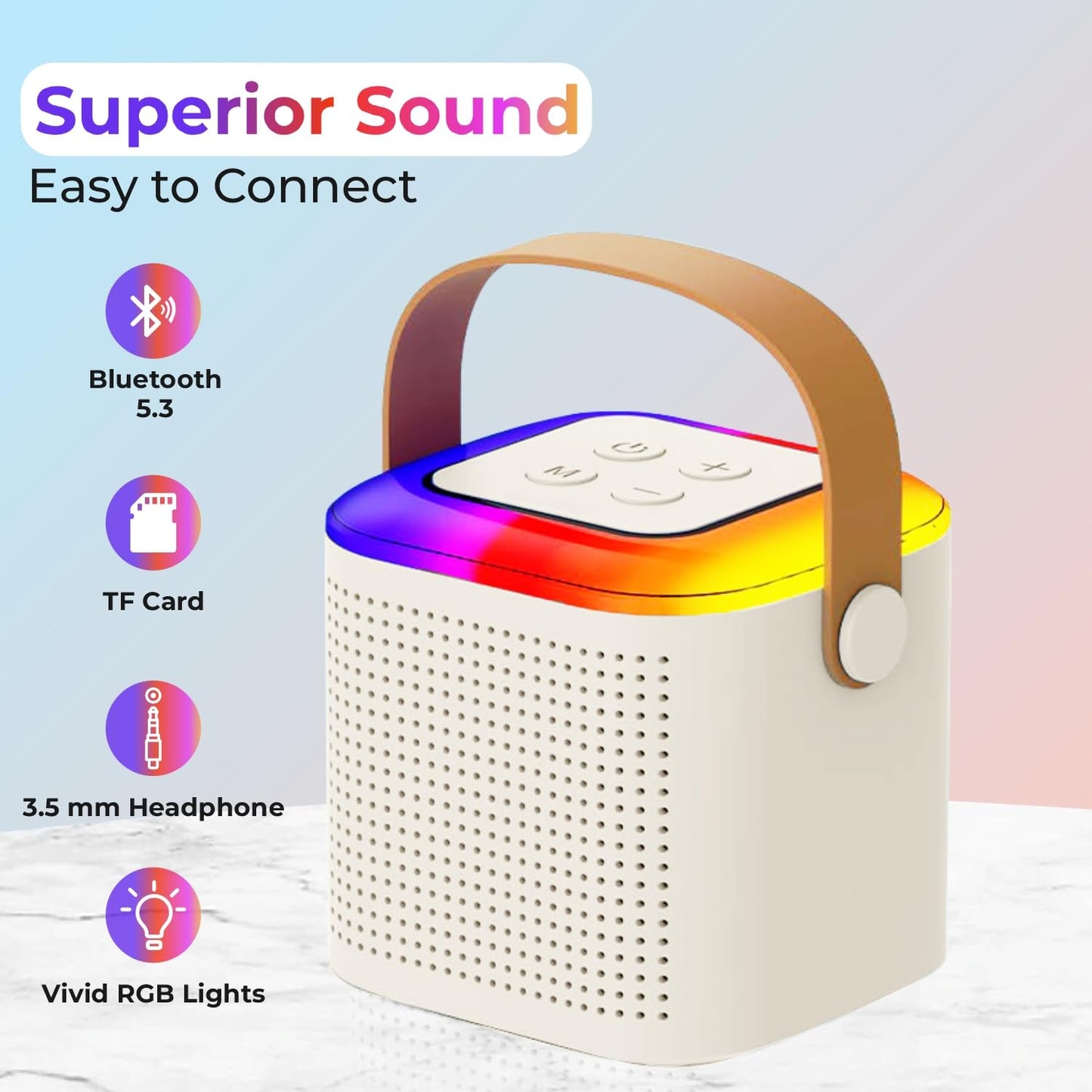 High Quality Bluetooth Speaker with Karaoke Mic (Double Mic)