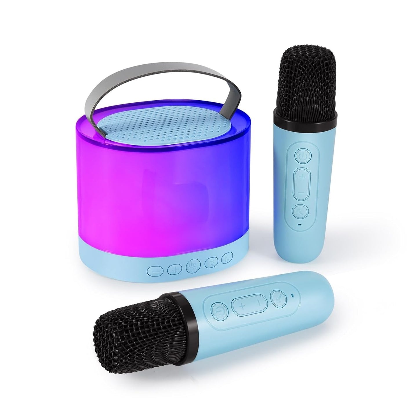 Colorful Bluetooth Speaker with 2 Karaoke Mic