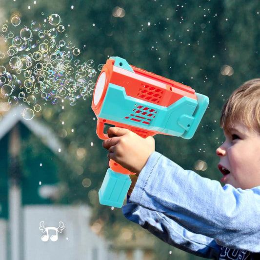 Rechargeable Automatic Bubble Blower Gun with Light