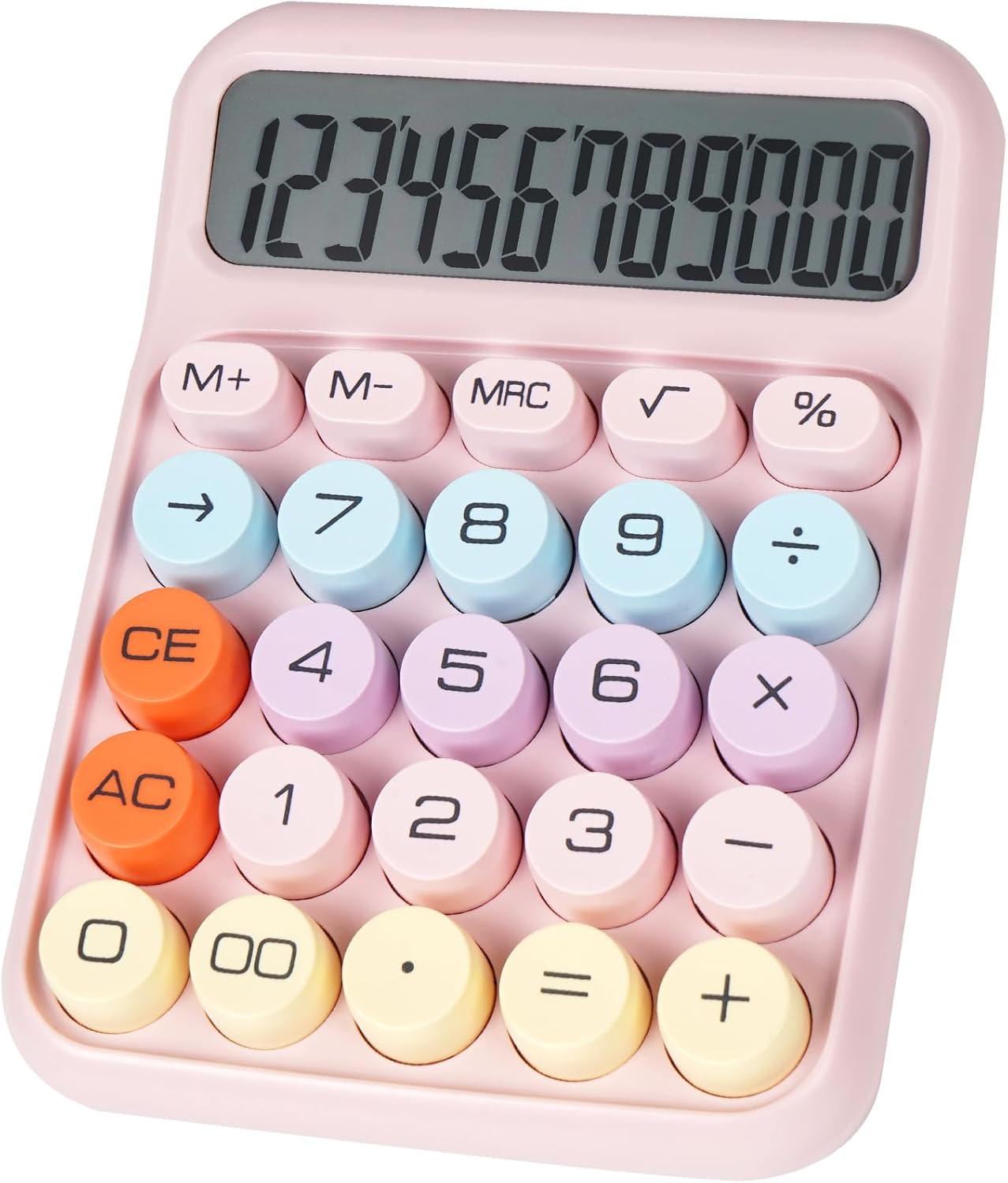 Colorful Pastel-Colored Electronic Calculator