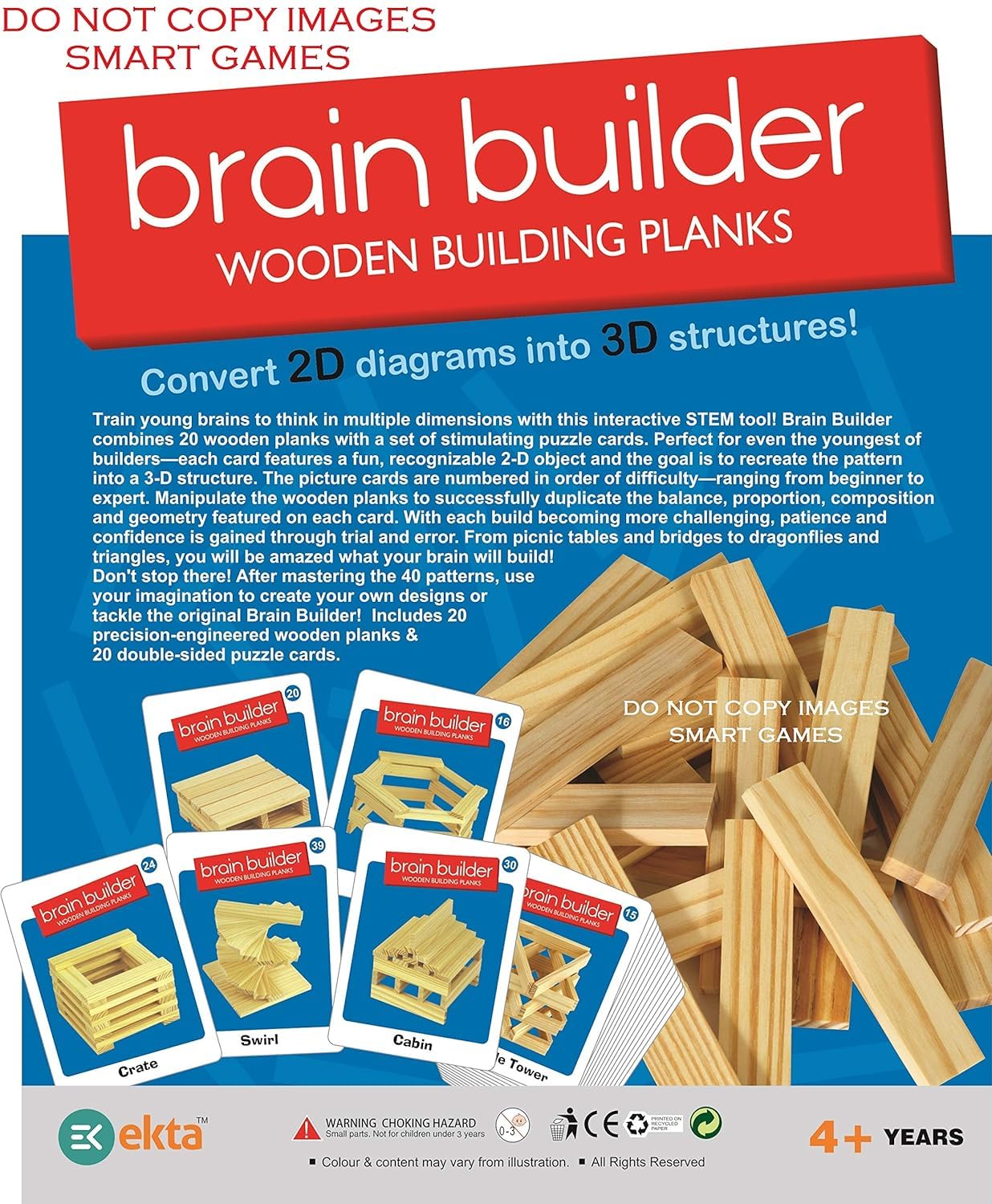 Ekta Brain Builder Wooden Building Plank