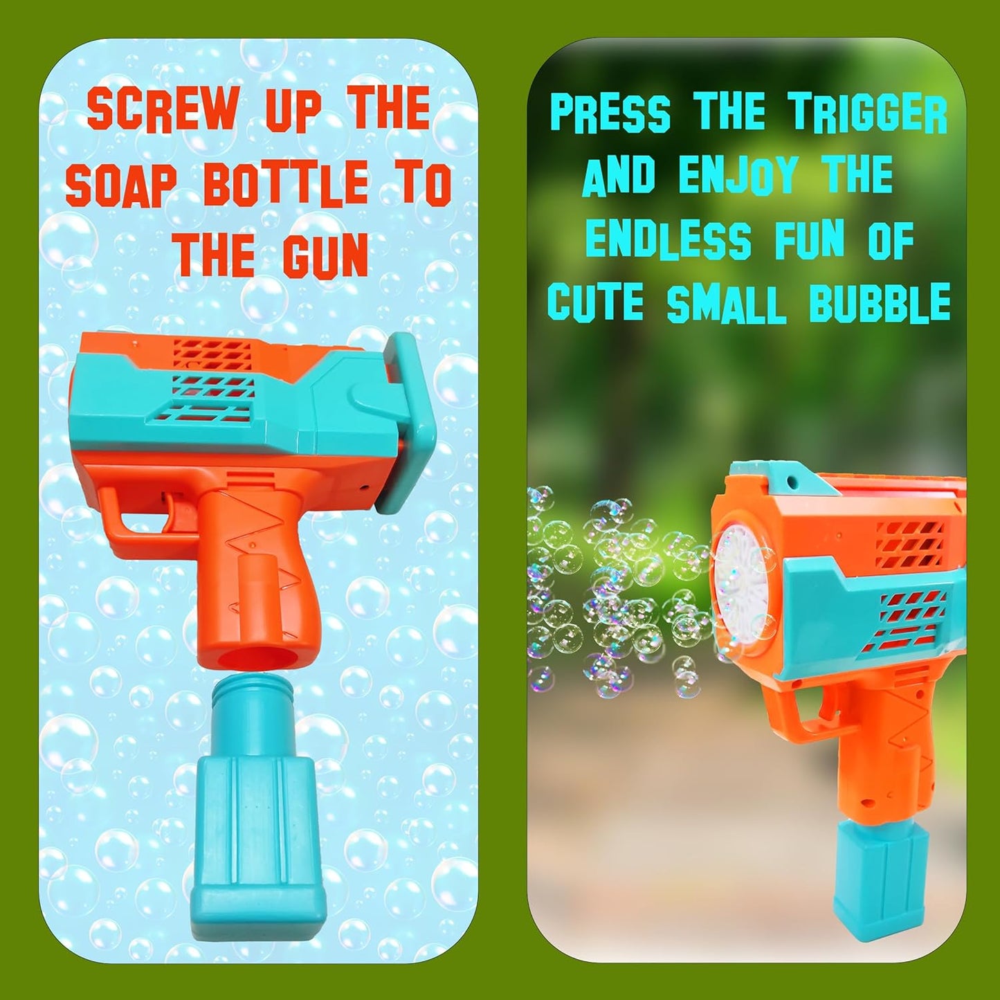 Rechargeable Automatic Bubble Blower Gun with Light