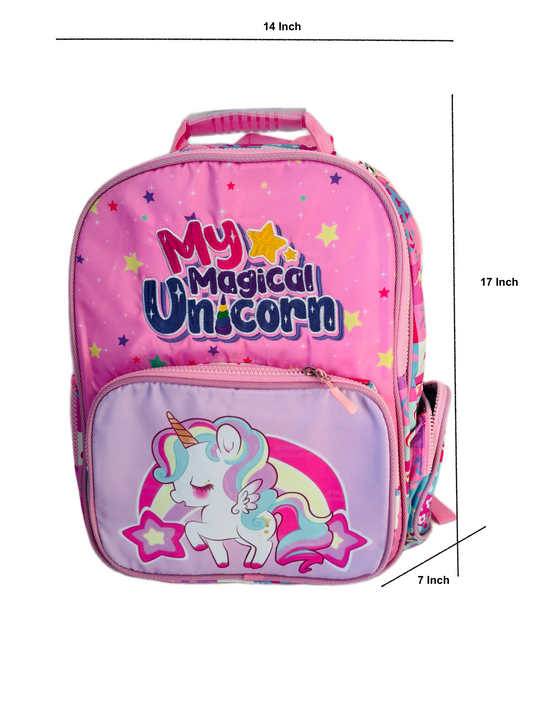 UNICORN School Bag for Girls || LOVELY UNICORN CARTOON SCHOOL BACKPACK FOR 1-3 Class
