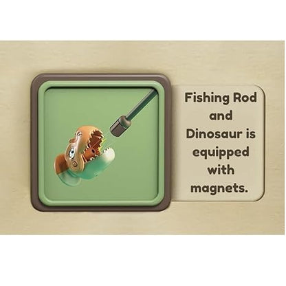 2 in 1 Dino Balancing Toy for Kids with Fishing Rods Educational Number Counting Toy for Kids