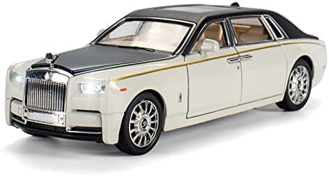 1:24 Rolls Royce Phantom Diecast Metal Pullback Toy car White