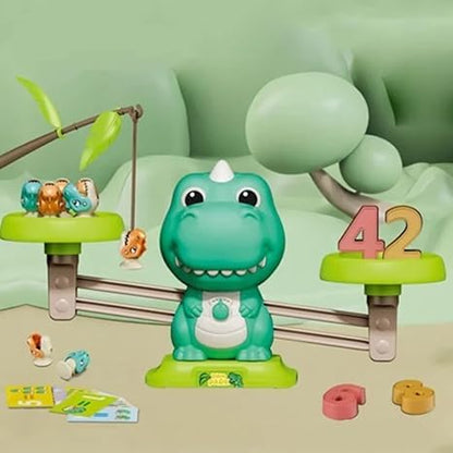 2 in 1 Dino Balancing Toy for Kids with Fishing Rods Educational Number Counting Toy for Kids