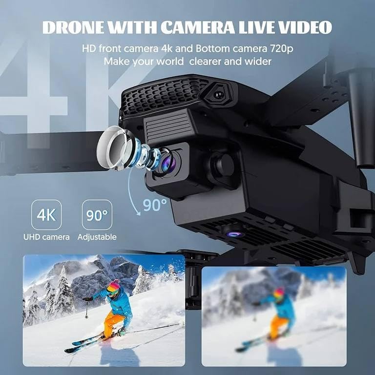 E88 Double battery Foldable Drone