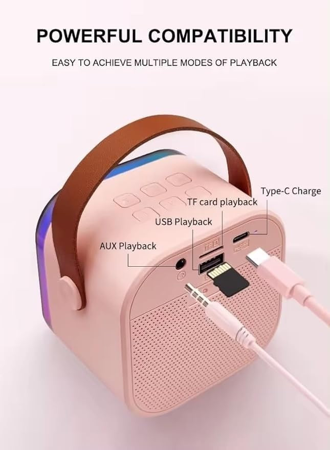 Sale: Colorful Bluetooth Speaker with Karaoke Mic (Single Mic)