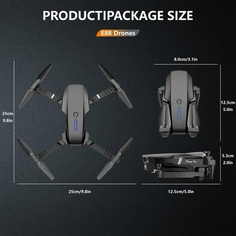 E88 Double battery Foldable Drone