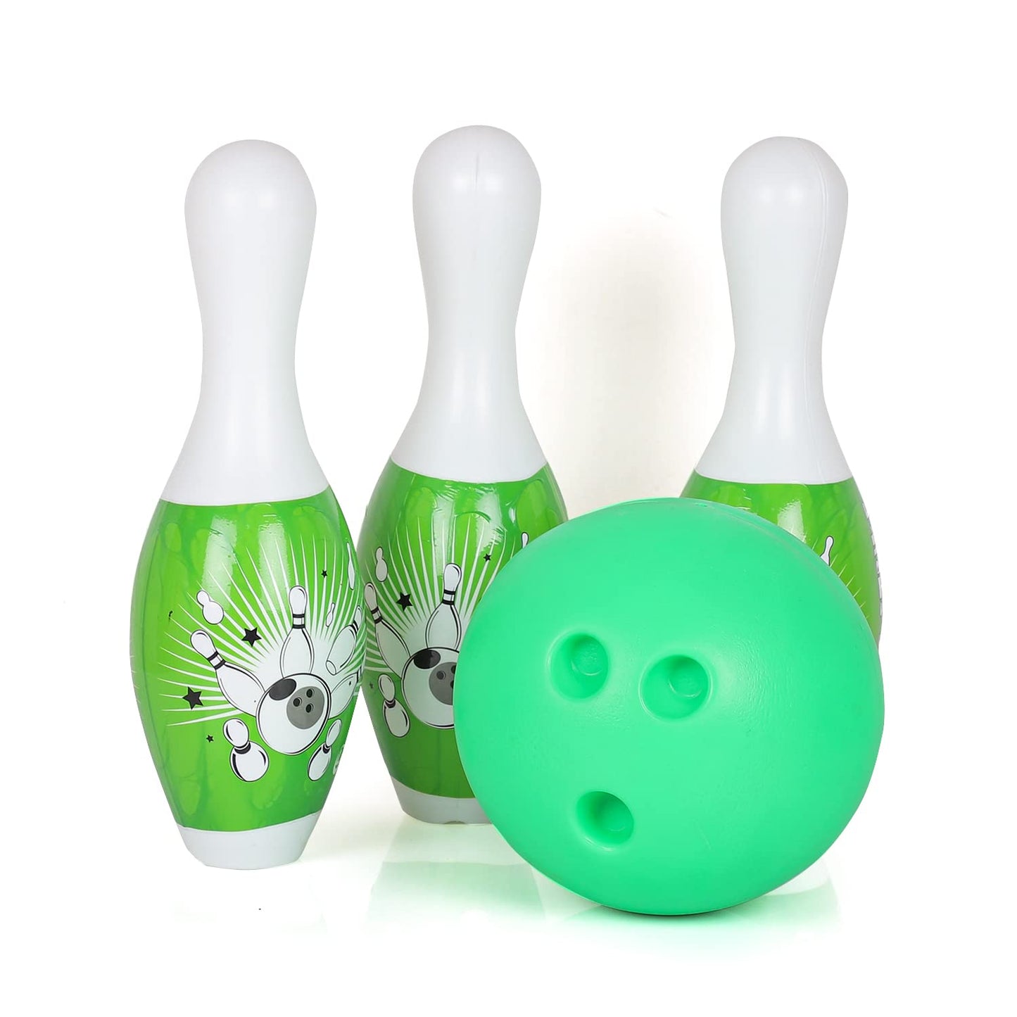Bowling Game for Kids 6 Pin 1 Balls Bowling Set for Kids Games Indoor Outdoor Play for Boys Girls Green