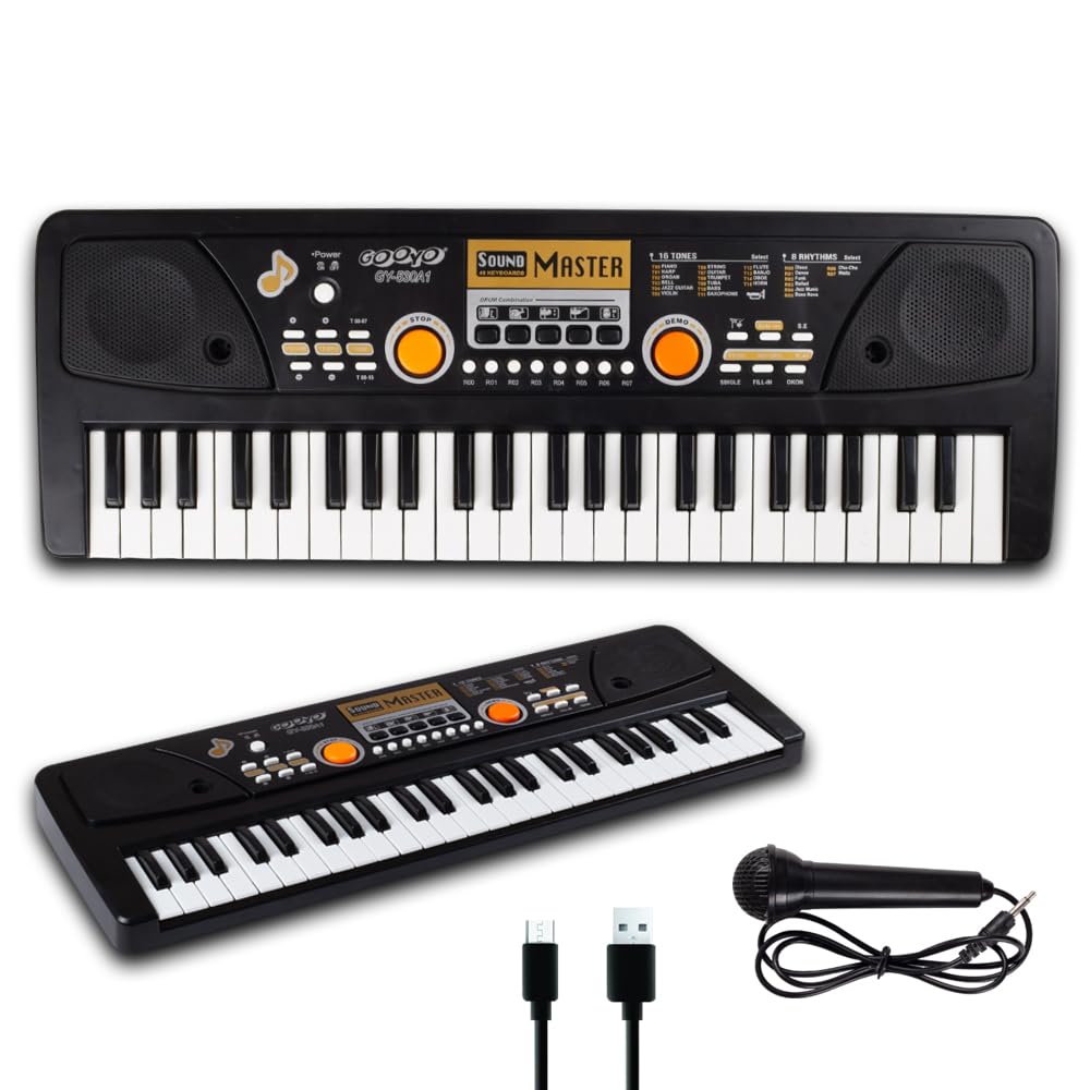 Musical Piano Keyboard with Microphone (49 & 61 keys)