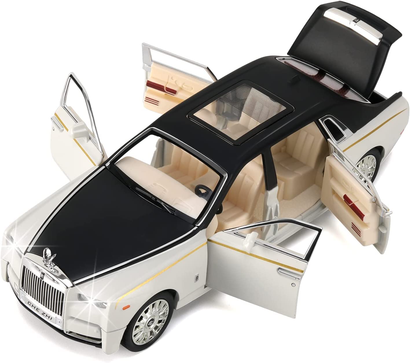 1:24 Rolls Royce Phantom Diecast Metal Pullback Toy car White