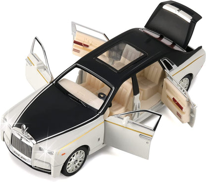 1:24 Rolls Royce Phantom Diecast Metal Pullback Toy car White
