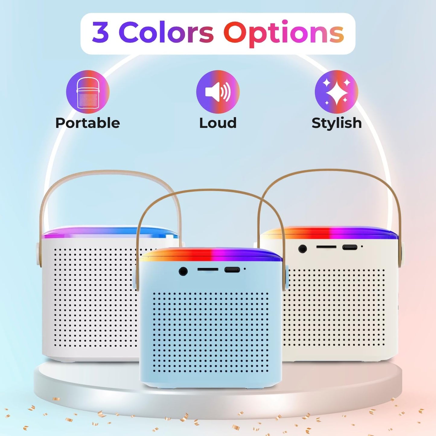 High Quality Bluetooth Speaker with Karaoke Mic (Double Mic)
