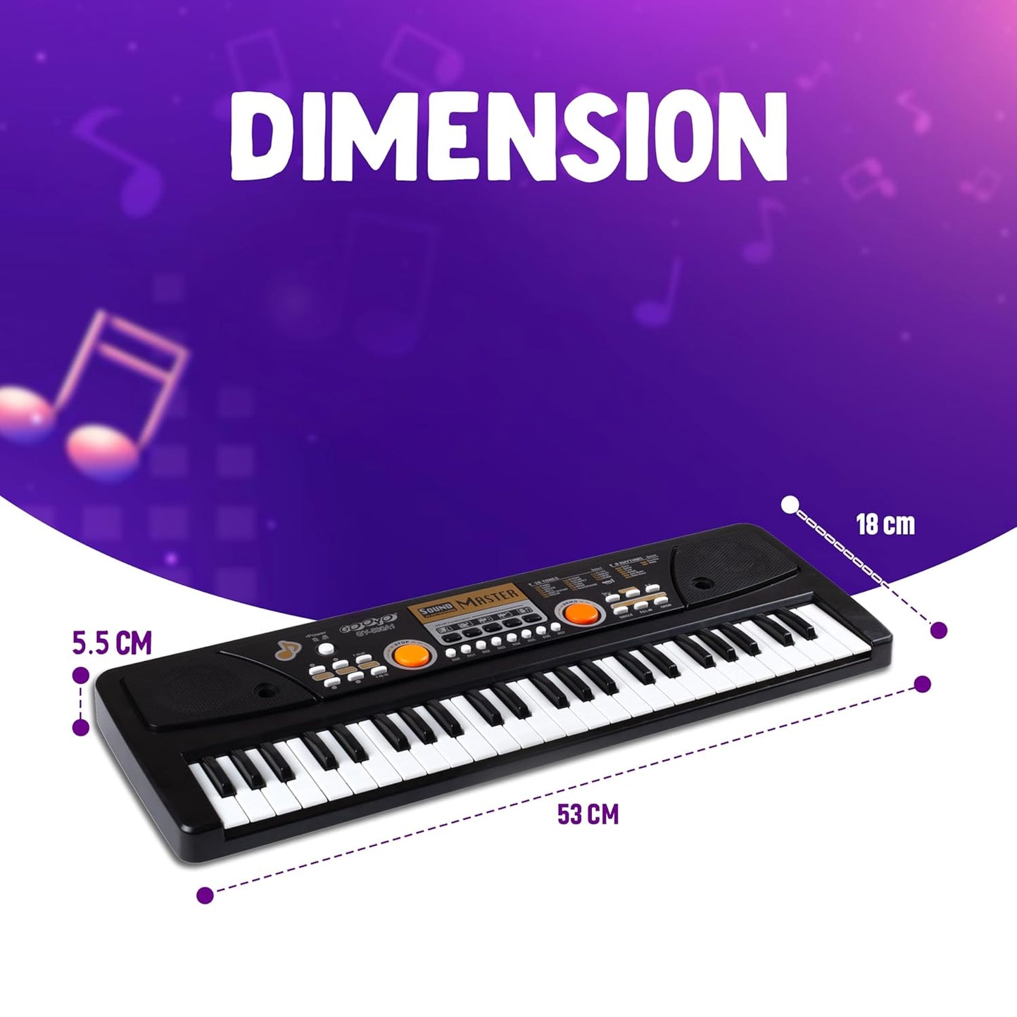 Musical Piano Keyboard with Microphone (49 & 61 keys)
