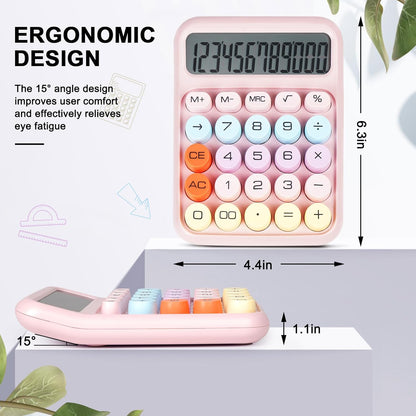 Colorful Pastel-Colored Electronic Calculator