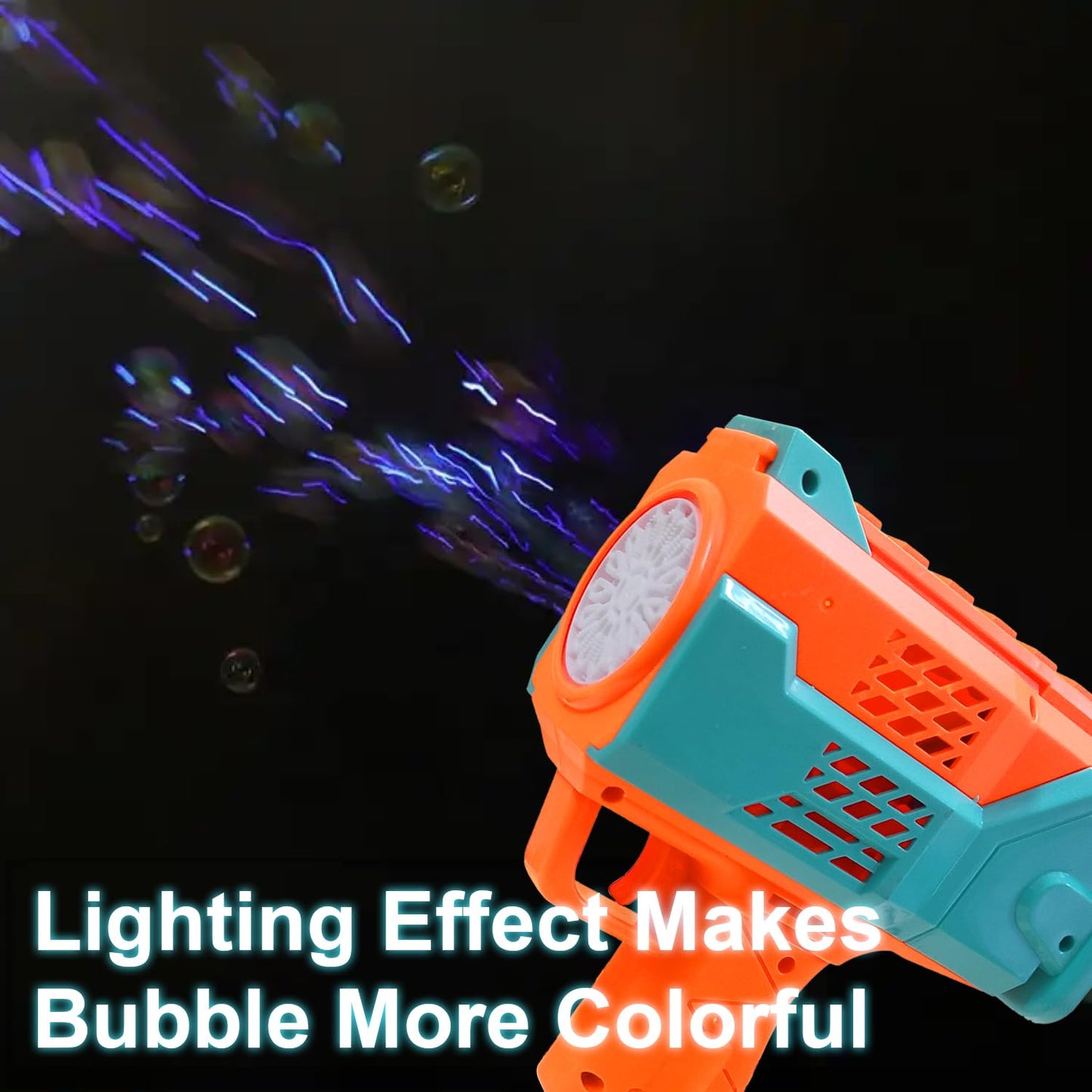 Rechargeable Automatic Bubble Blower Gun with Light