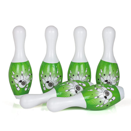 Bowling Game for Kids 6 Pin 1 Balls Bowling Set for Kids Games Indoor Outdoor Play for Boys Girls Green
