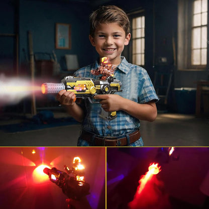 Light Up Toy Gun with Sound Effects & Spray