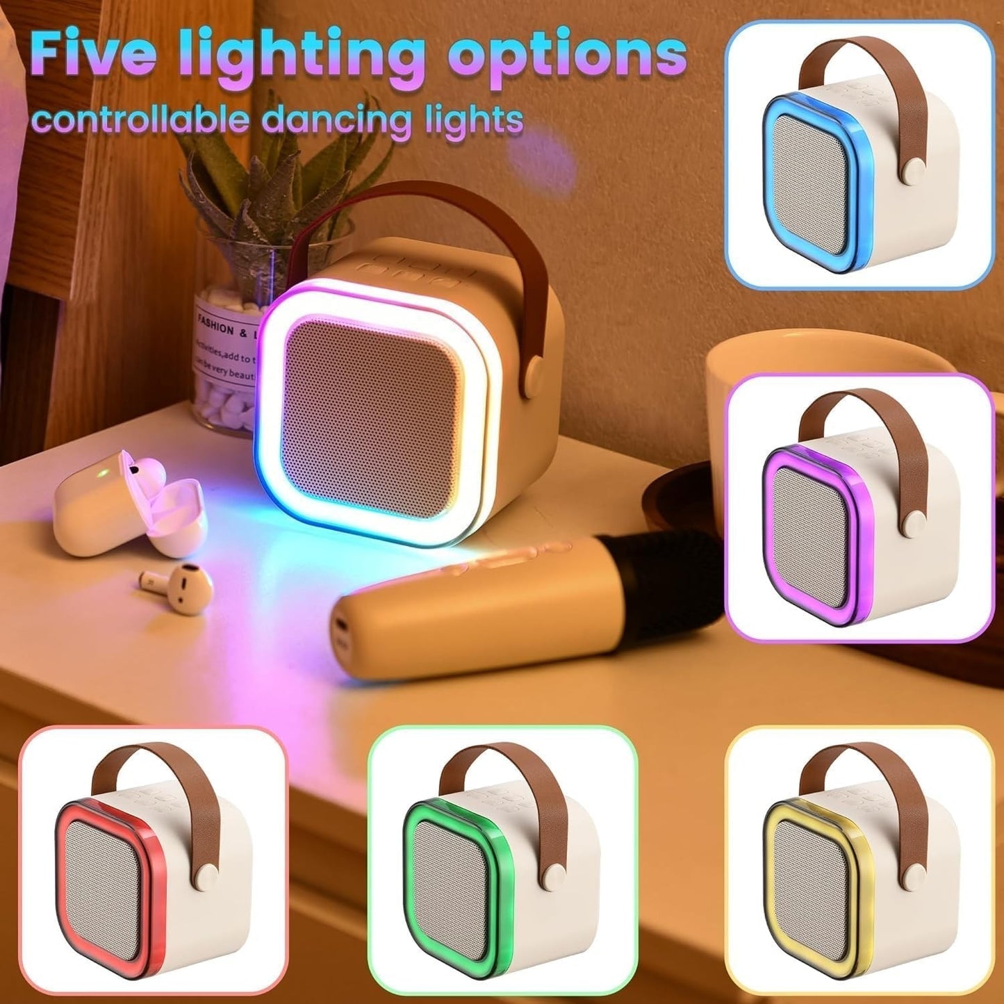 Sale: Colorful Bluetooth Speaker with Karaoke Mic (Single Mic)