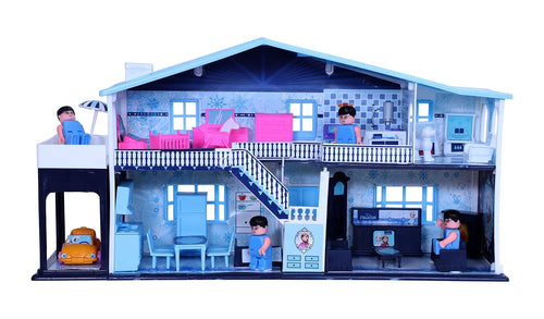 Big Frozen Dollhouse for Kids – 2-Storey Villa with Accessories