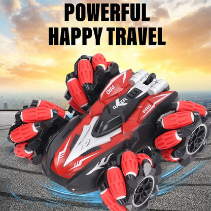 Double-Sided RC Stunt Car for Kids: 360° Drift, Remote Control || With Smoke & Mist Effect (Without watch)