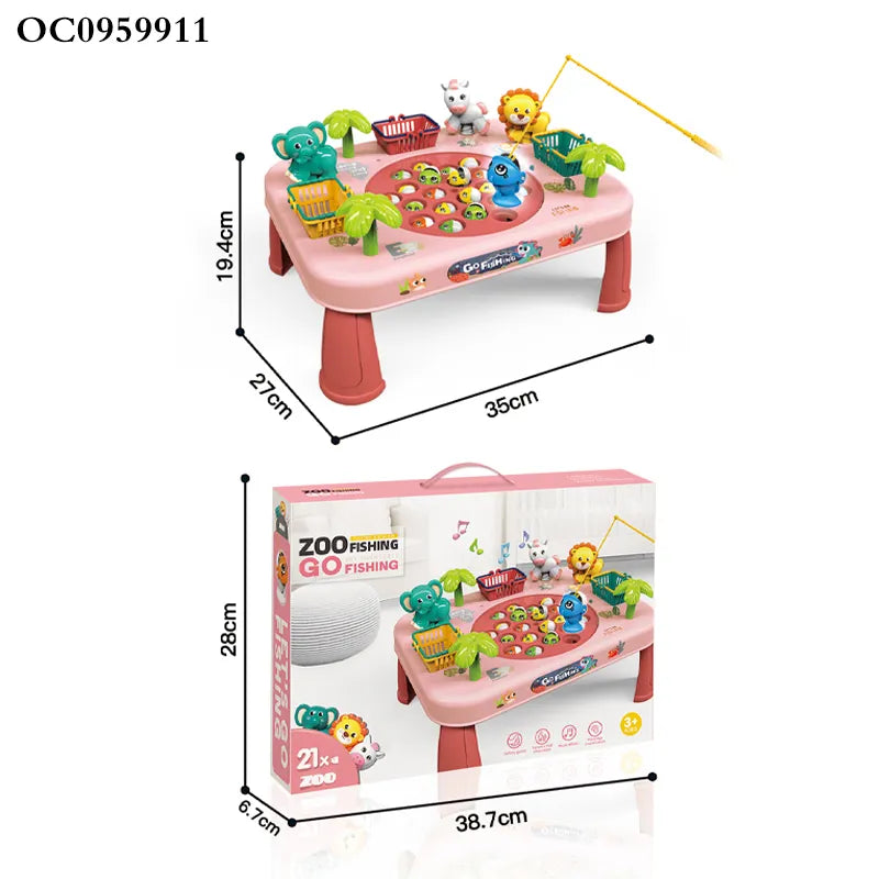 Electric Cute Table Rotation Funny Plastic Fishing Machine Platform Games Toy