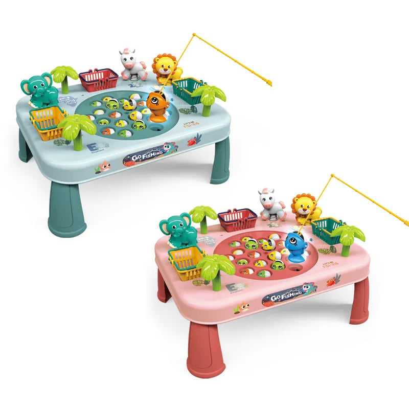 Electric Cute Table Rotation Funny Plastic Fishing Machine Platform Games Toy