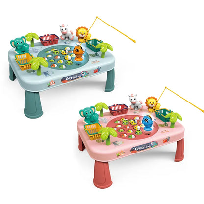 Electric Cute Table Rotation Funny Plastic Fishing Machine Platform Games Toy
