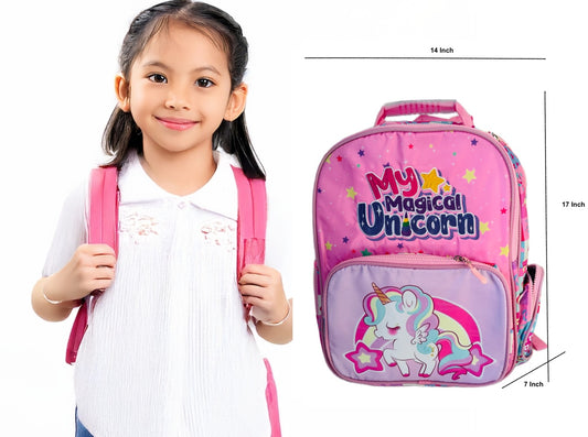 UNICORN School Bag for Girls || LOVELY UNICORN CARTOON SCHOOL BACKPACK FOR 1-3 Class