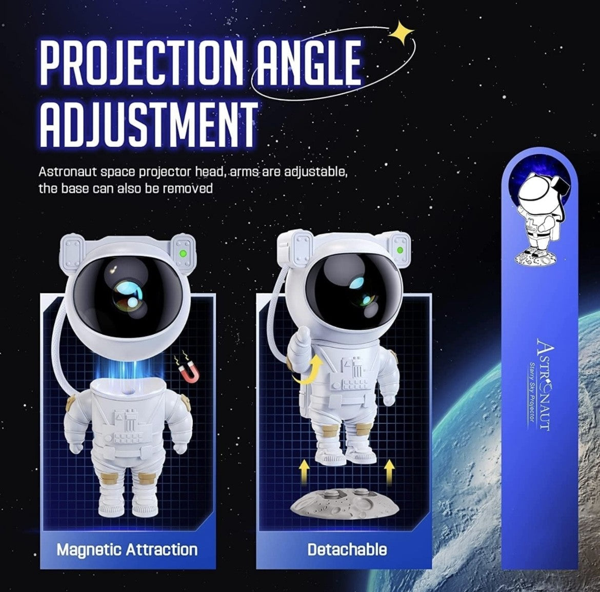 Astronaut Sky Projector – Cosmic Night Light Toy for Kids & Room Décor