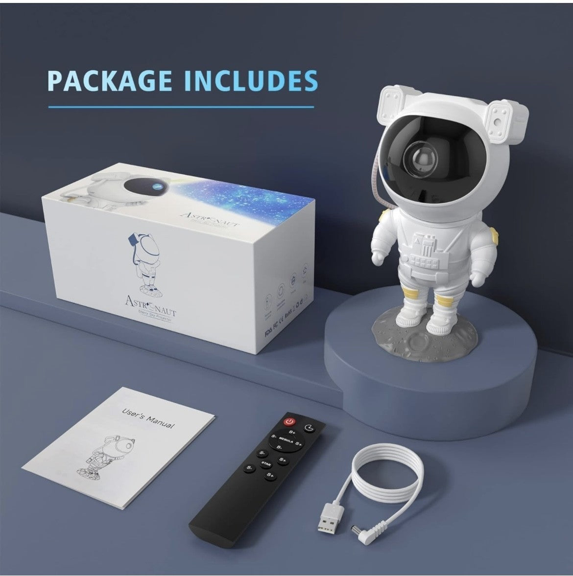 Astronaut Sky Projector – Cosmic Night Light Toy for Kids & Room Décor